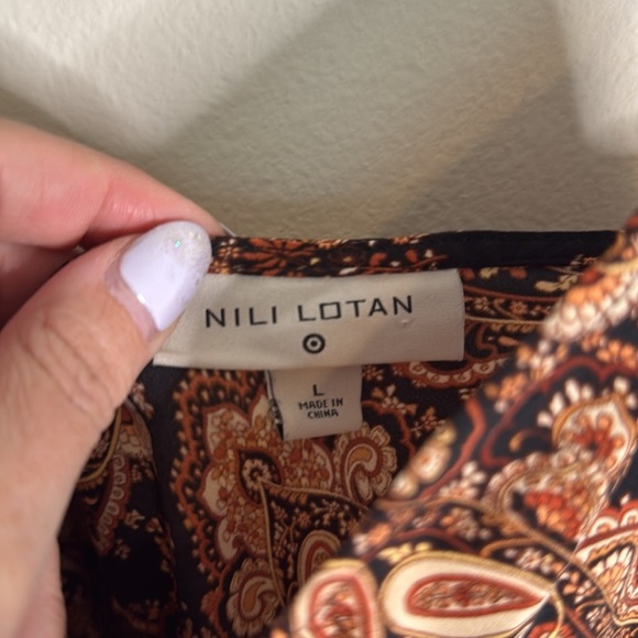 Nili Lotan x Target Brown Paisley Maxi Dress Size Large - Picture 4 of 6